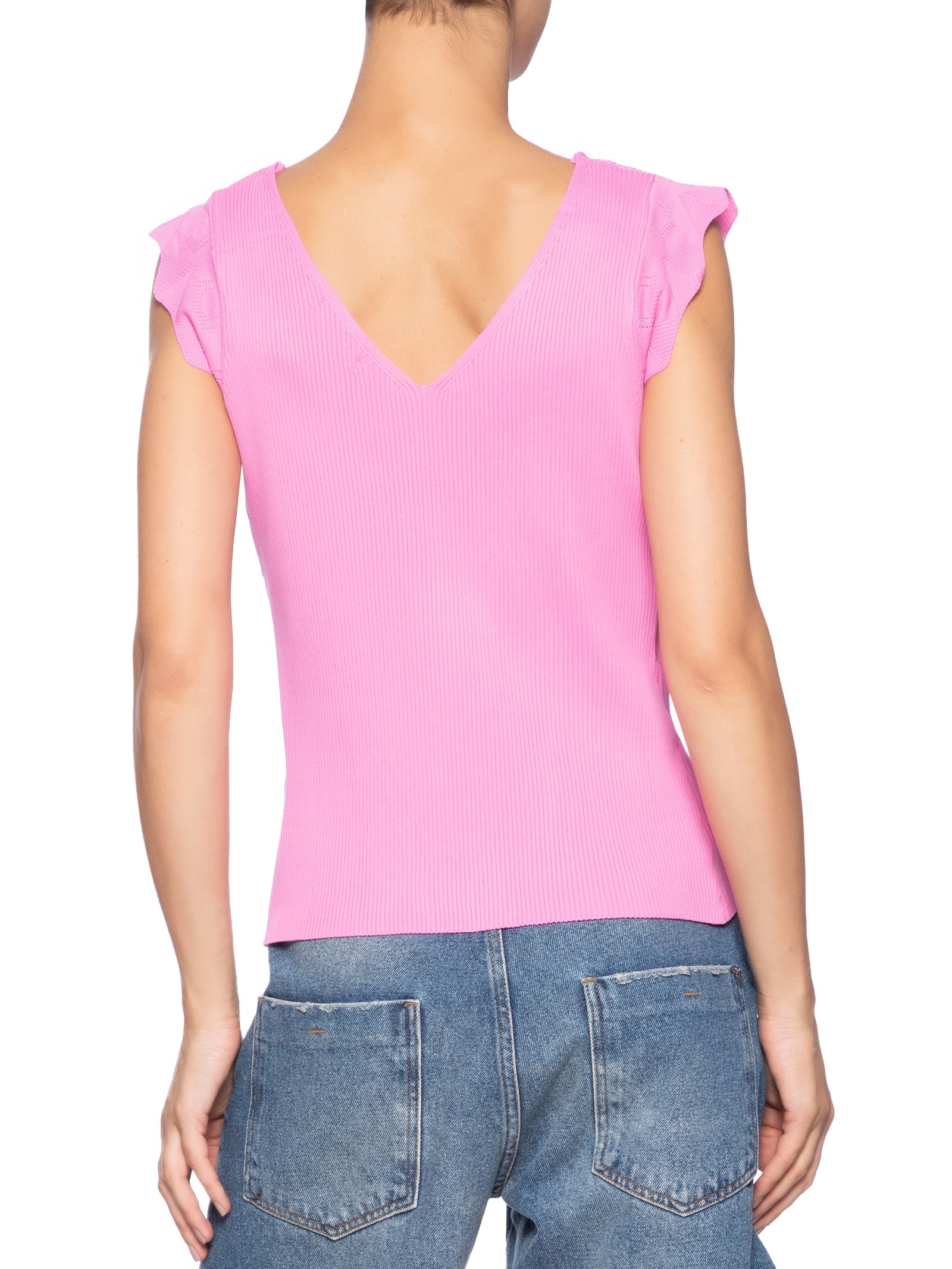 Regata Feminina Em Tricot Rosa Market 33