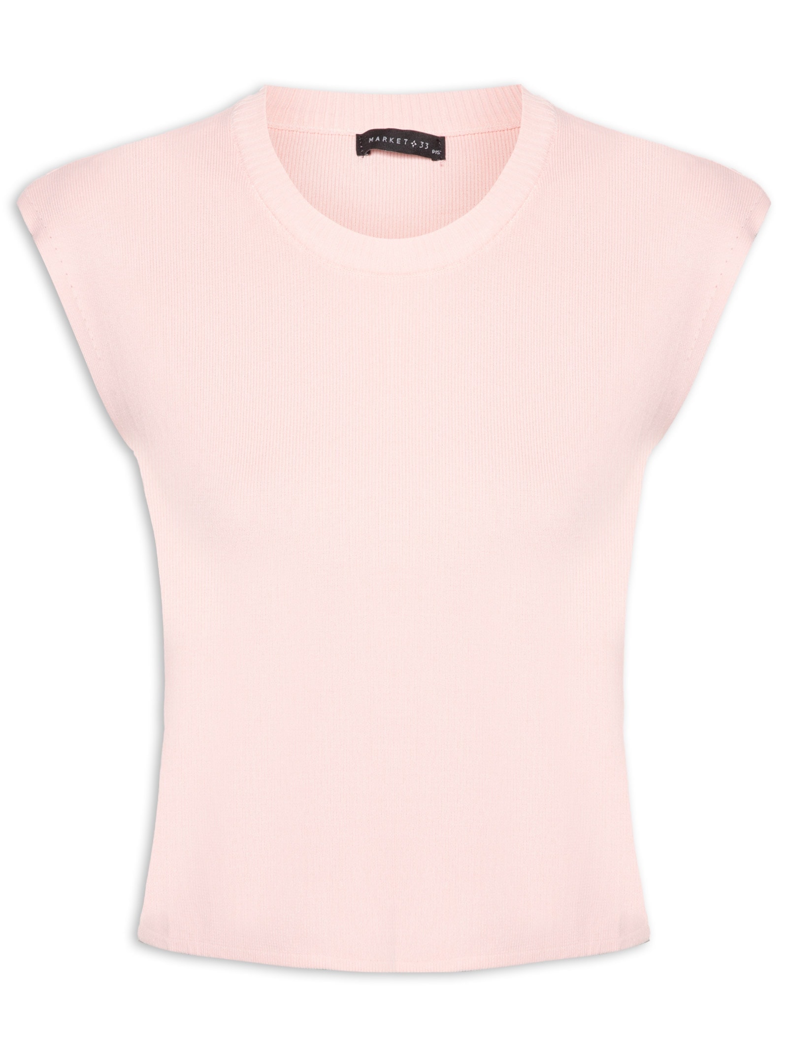 Regata Feminina Em Tricot Rosa Market 33