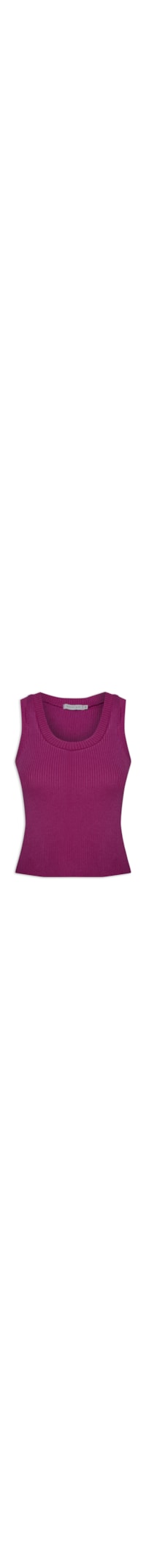 Regata Feminina Em Tricot - Roxo