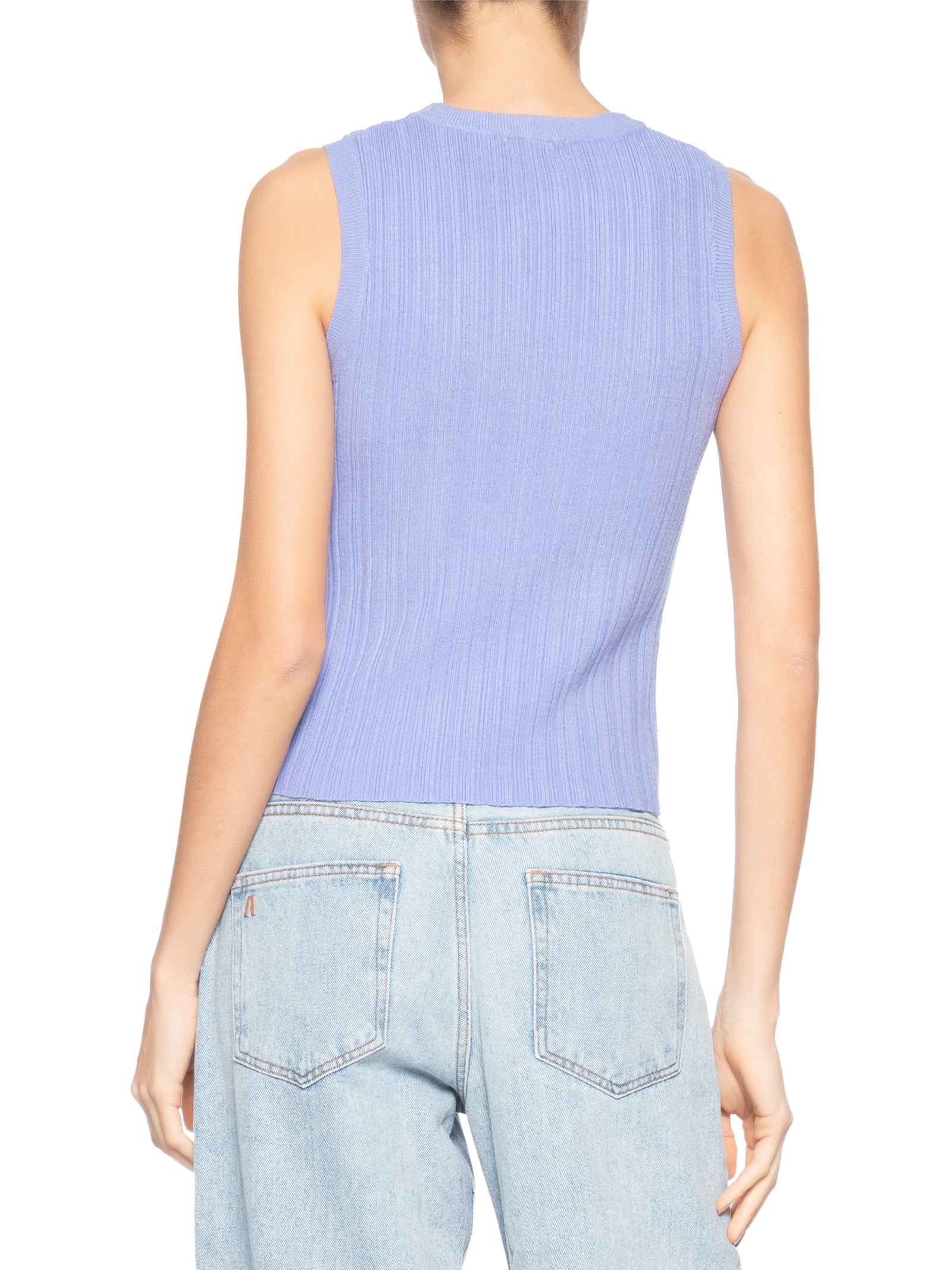 Regata Feminina Em Tricot Roxo Market 33