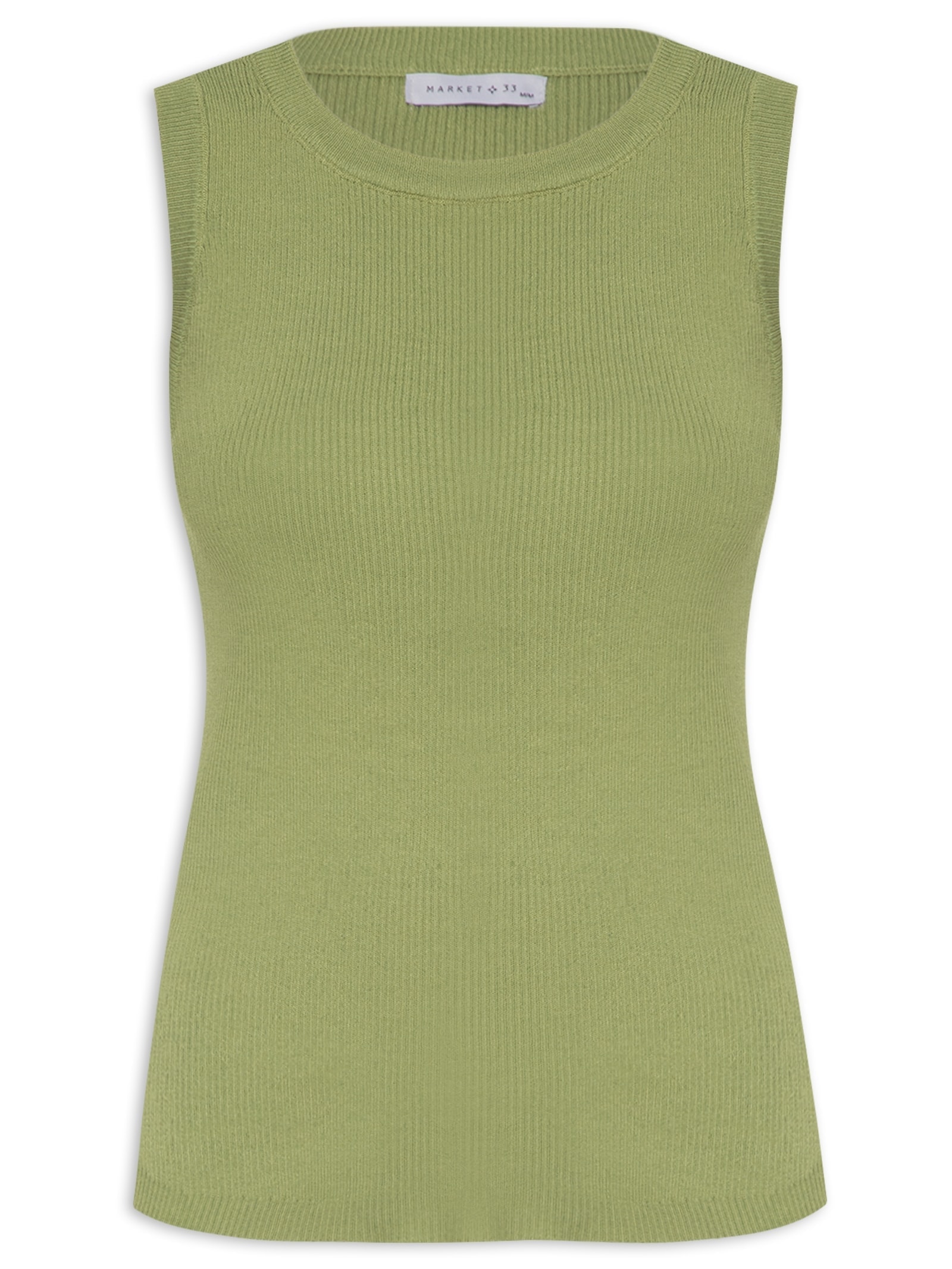 Regata Feminina Em Tricot Verde Market 33