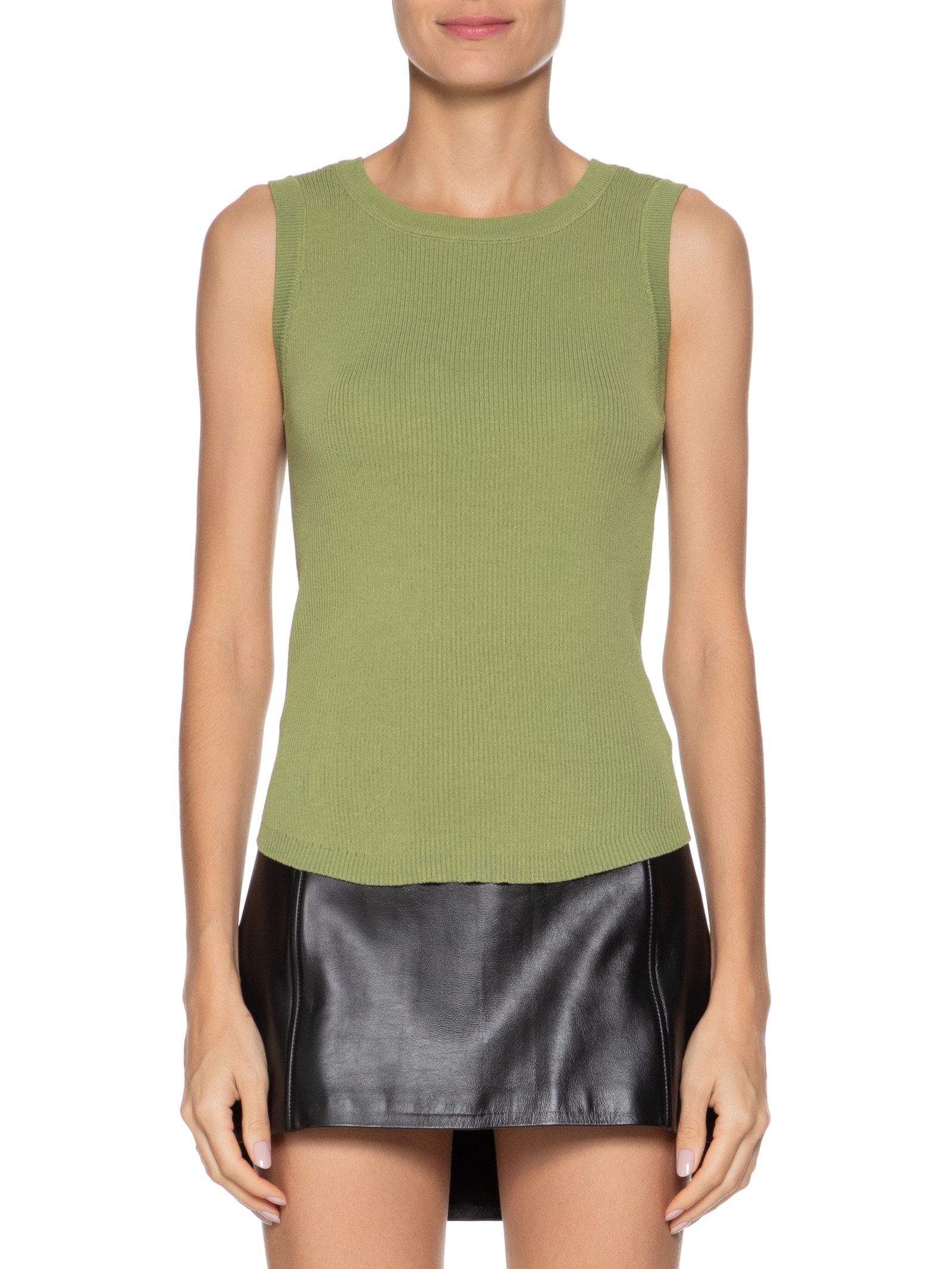 Regata Feminina Em Tricot Verde Market 33