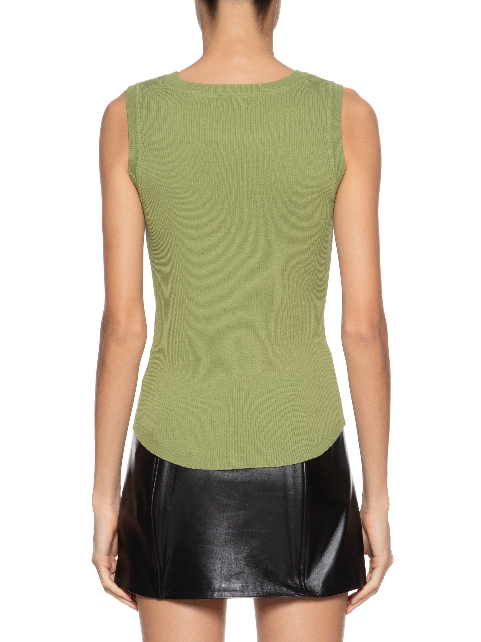 Regata Feminina Em Tricot Verde Market 33