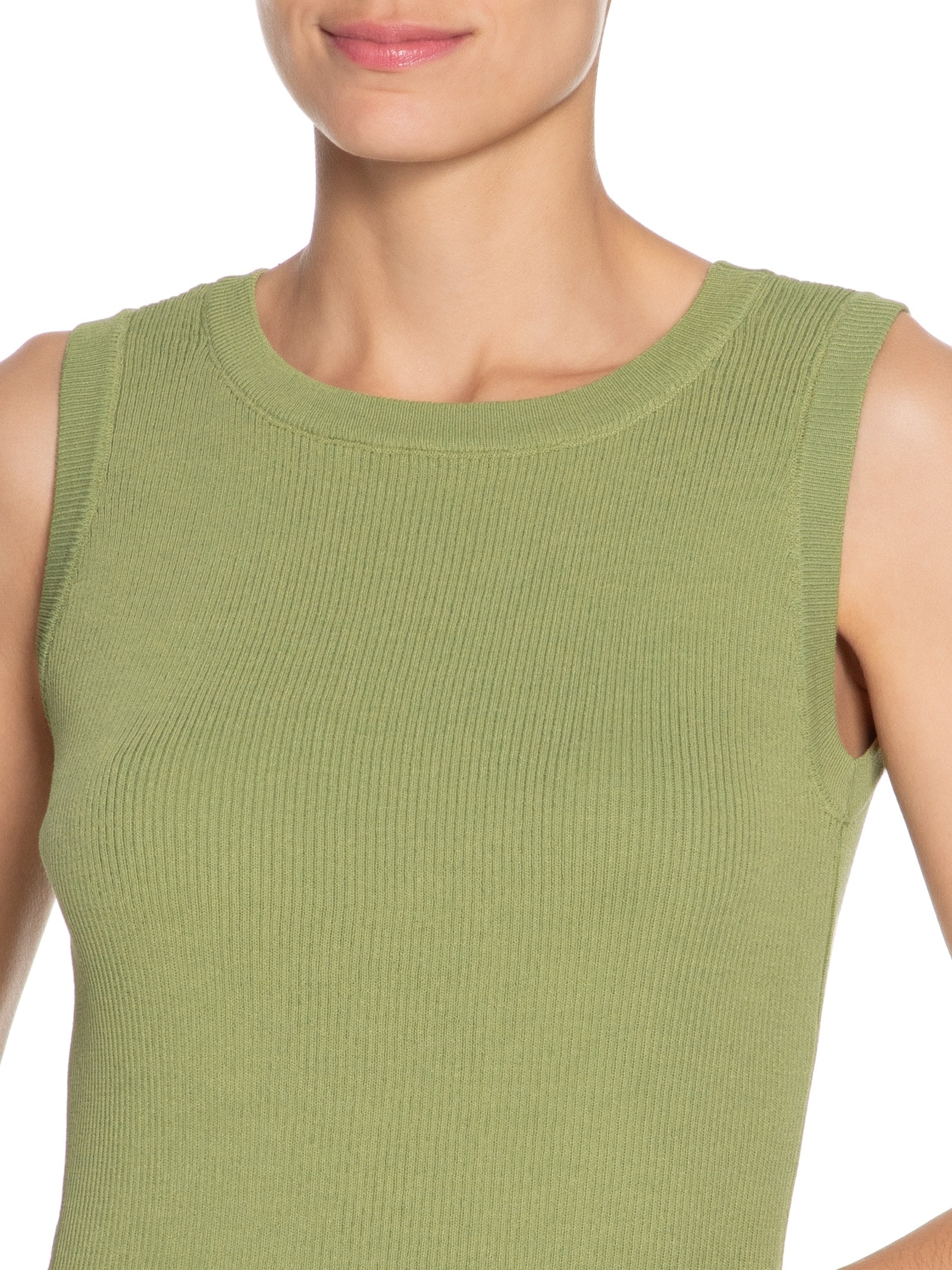 Regata Feminina Em Tricot Verde Market 33