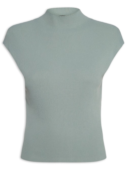 Regata Feminina Em Tricot – Verde