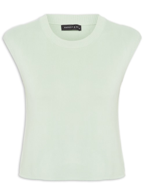 Regata Feminina Em Tricot – Verde