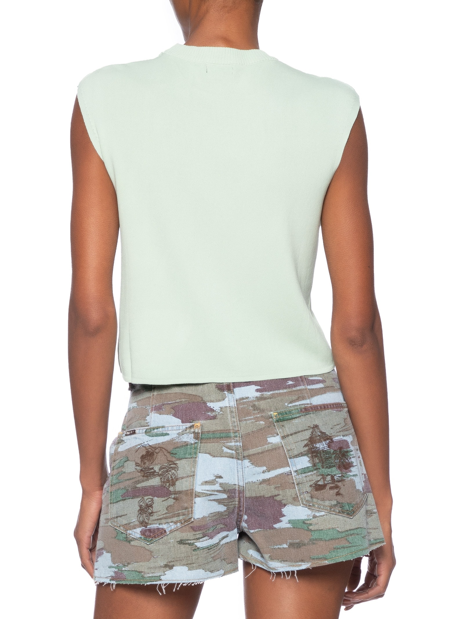 Regata Feminina Em Tricot Verde Market 33