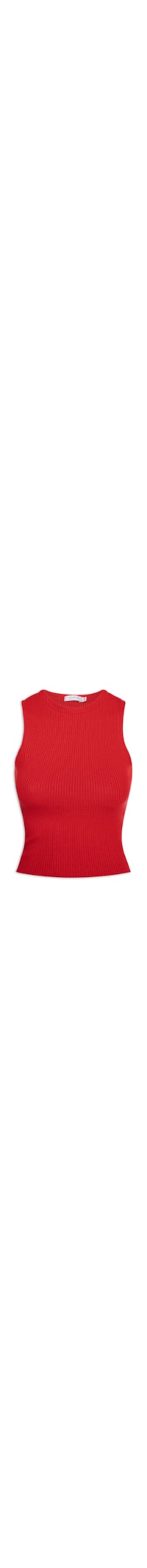 Regata Feminina Em Tricot - Vermelho