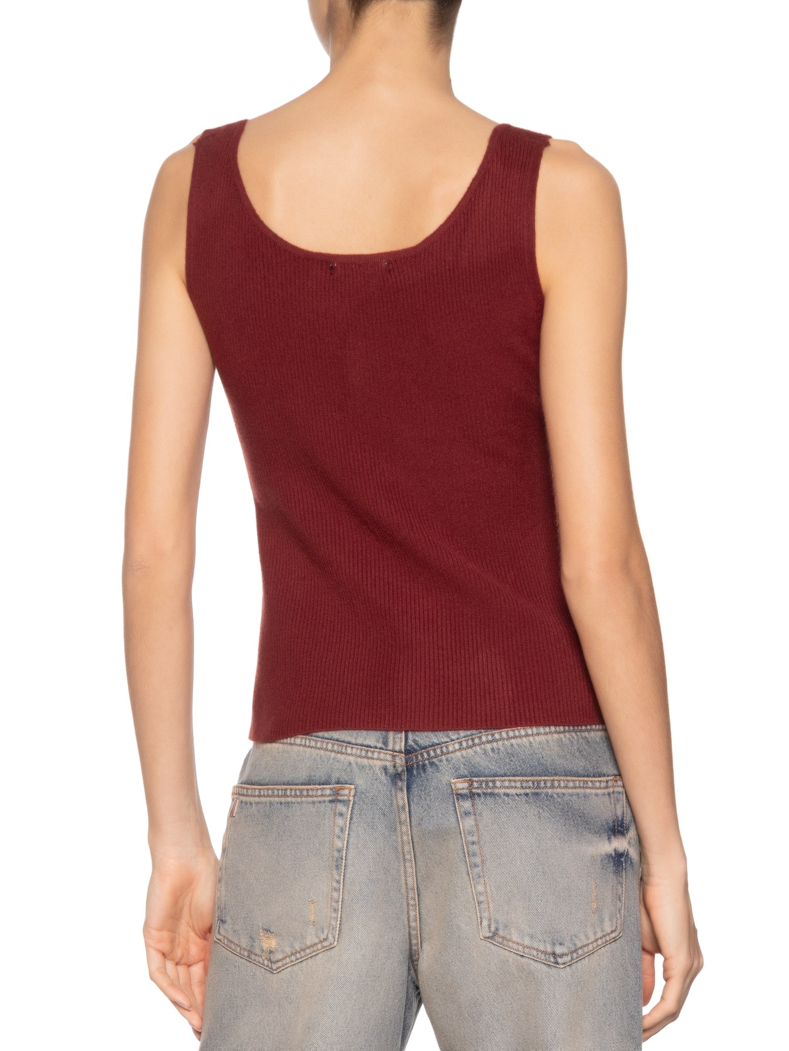Regata Feminina em Tricot Vermelho Market 33