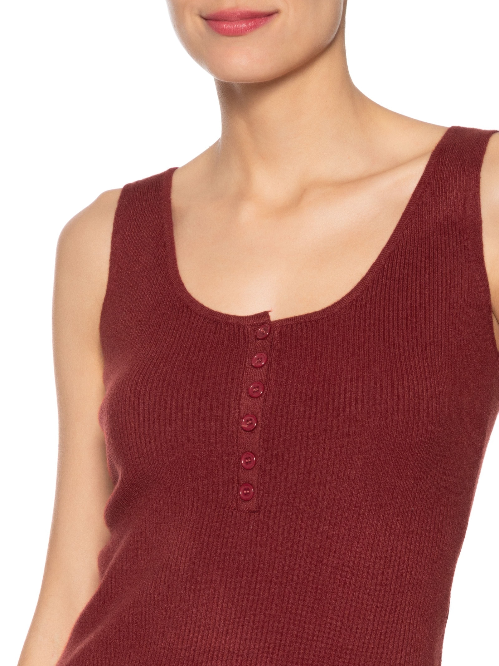 Regata Feminina em Tricot Vermelho Market 33