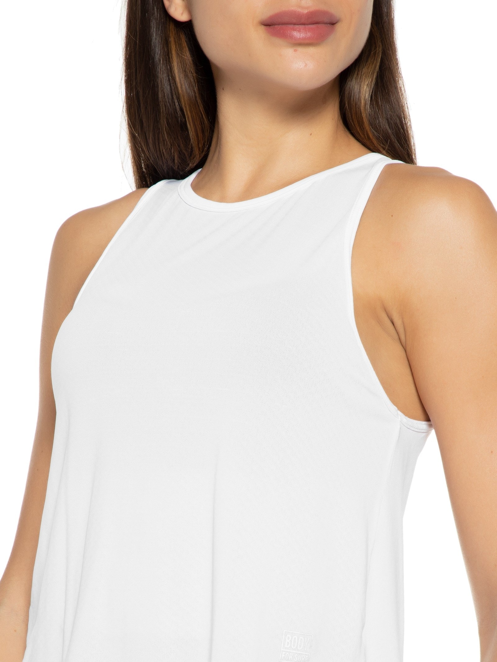 Regata Feminina Essencials Branco Body For Sure