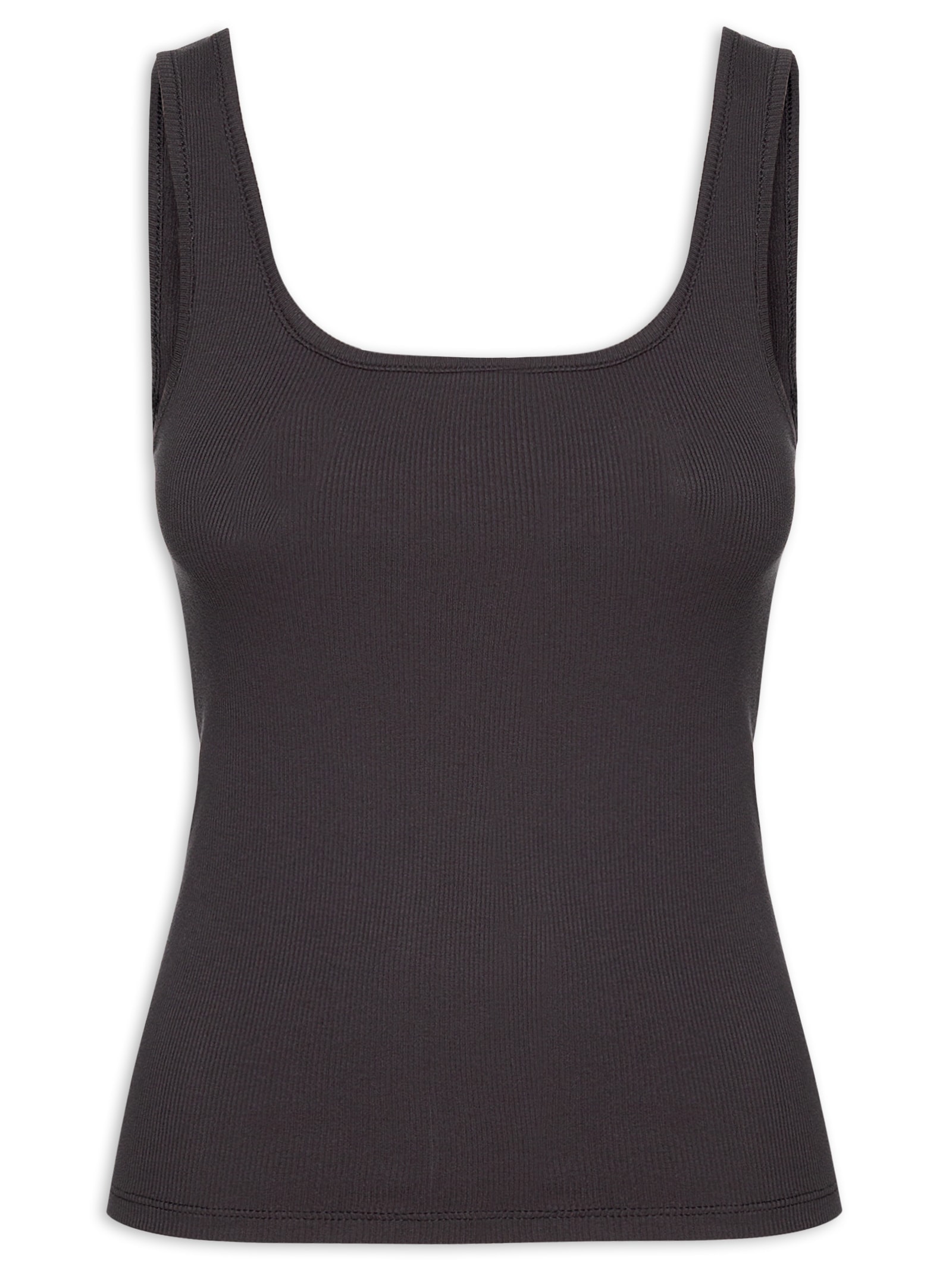 リミフゥ　20/-C Plain Stitch Chest Slit Tank Régua Flexível LYKE - 20 cm - Azul - LYKE