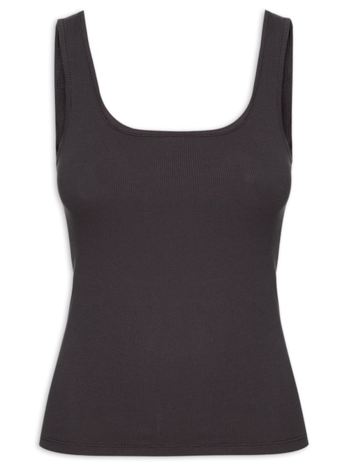 Regata Feminina Essential Rib Tank – Preto