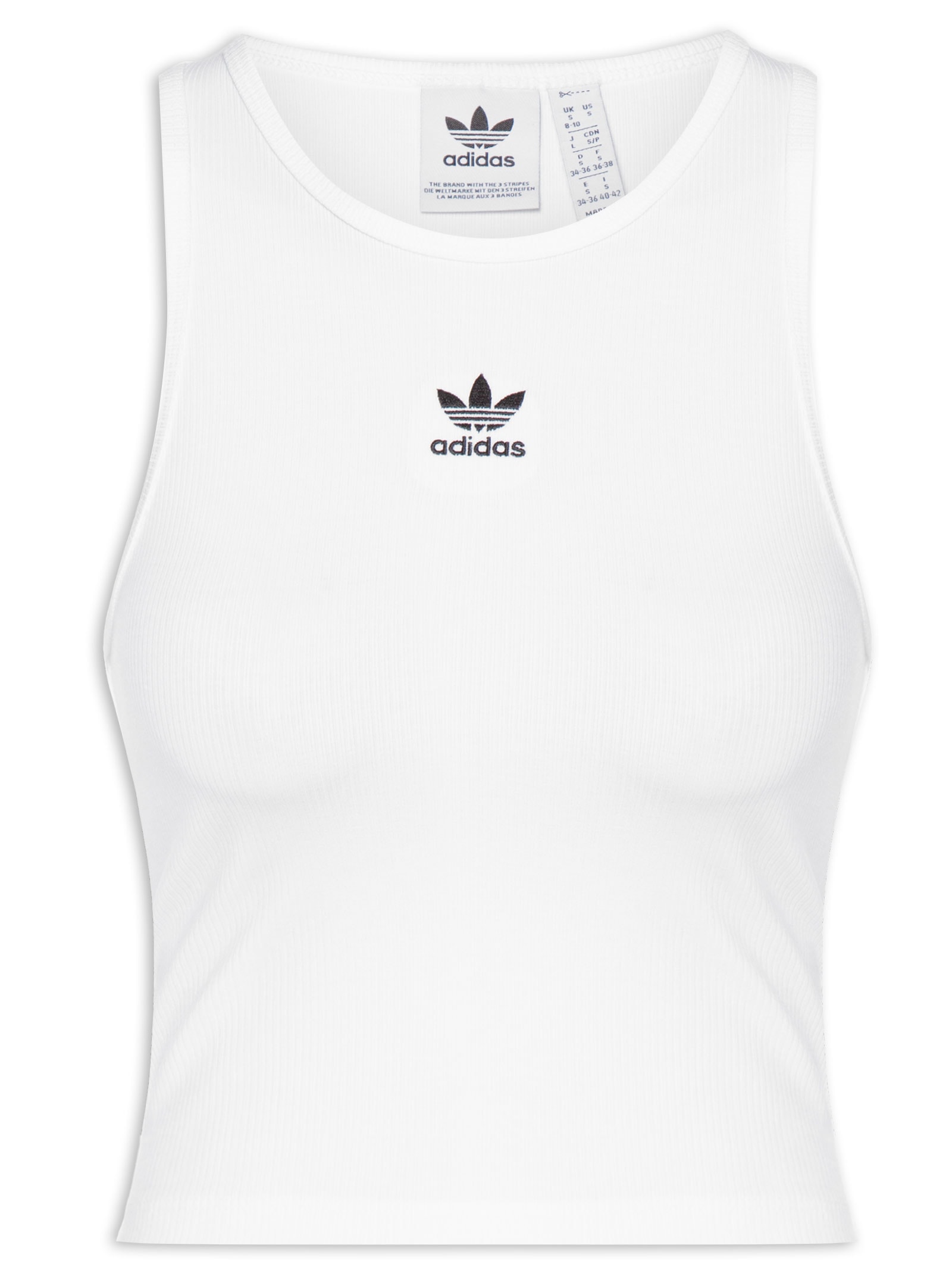 Regata Feminina Essentials Rib Branco Adidas Originals