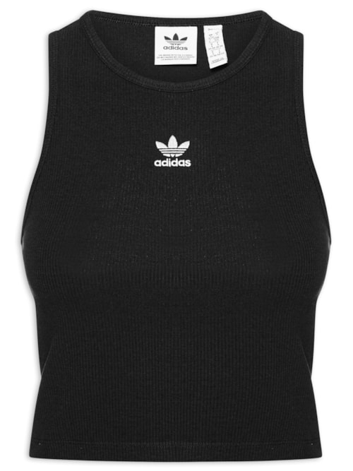 Regata Feminina Essentials Rib - Preto