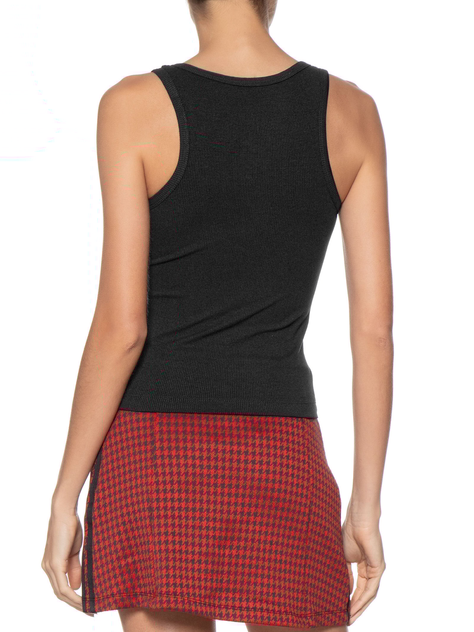 Regata Feminina Essentials Rib Preto Fila