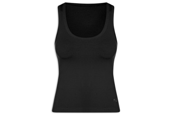 Regata Feminina Essentials Rib - Preto