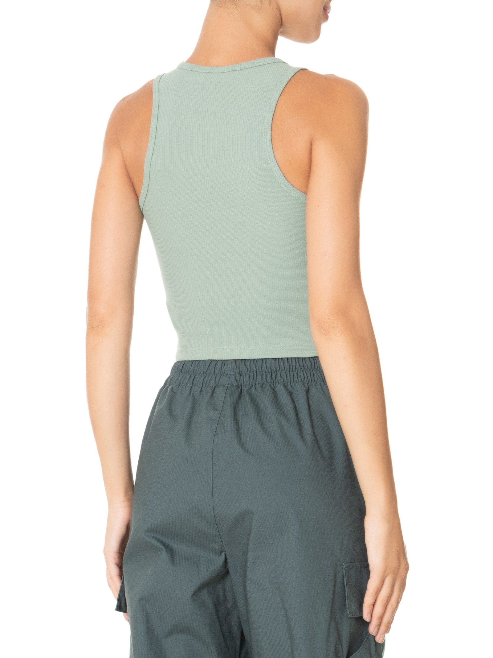 Regata Feminina Essentials Rib Verde Adidas Originals