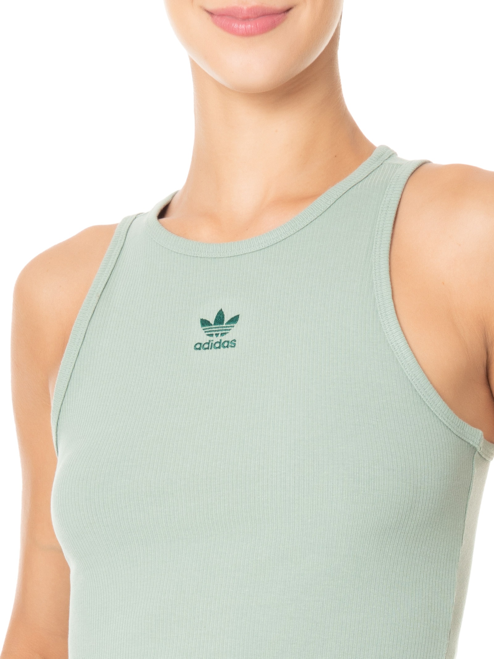 Regata Feminina Essentials Rib Verde Adidas Originals