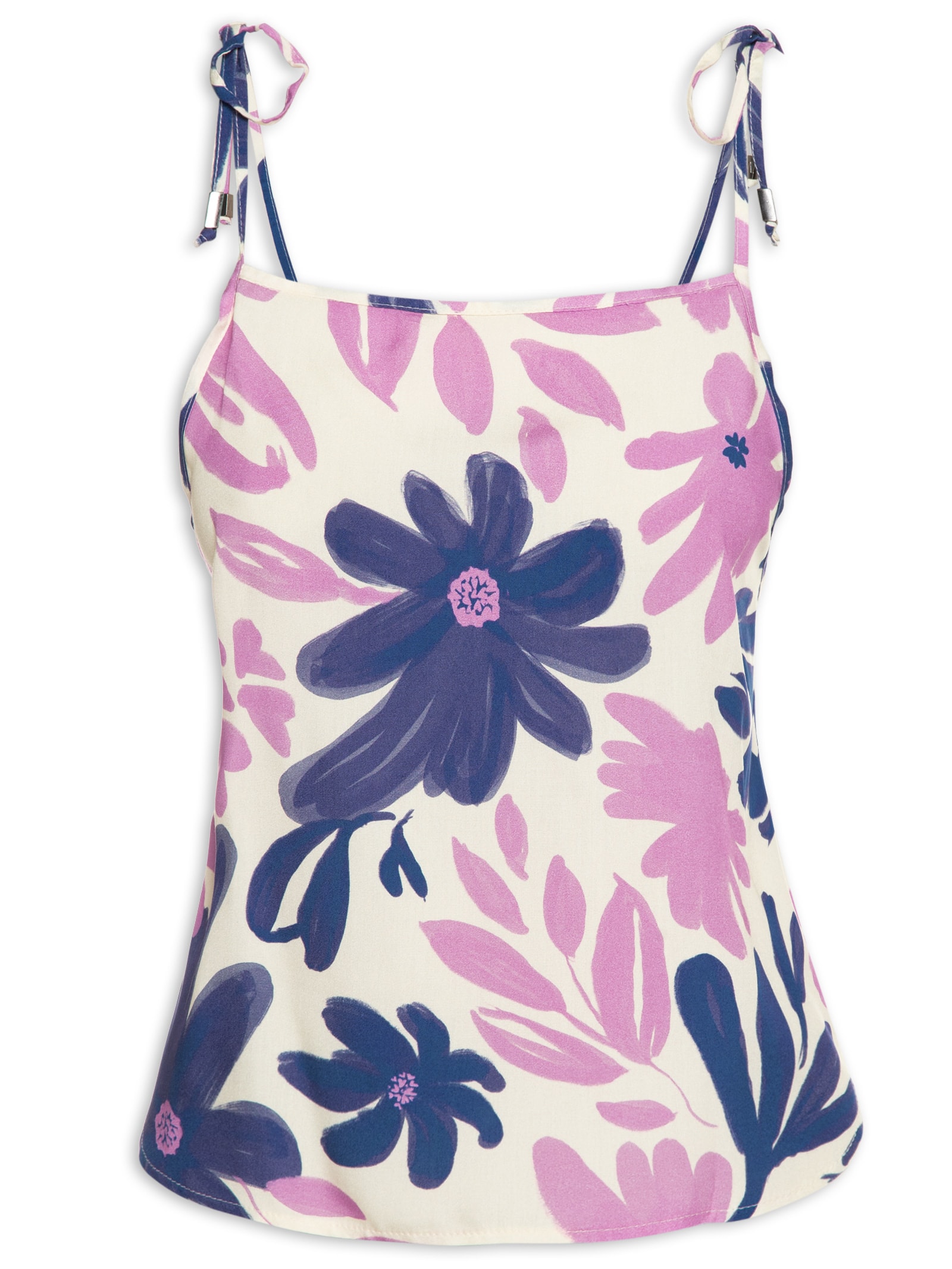 Regata Feminina Estampa Floral Whitecap Lilás Animale Jeans