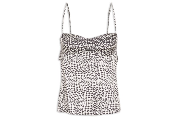 Regata Feminina Estampa Geométrica Strobo Hall - Preto