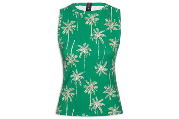 Regata Feminina Estampada - Verde