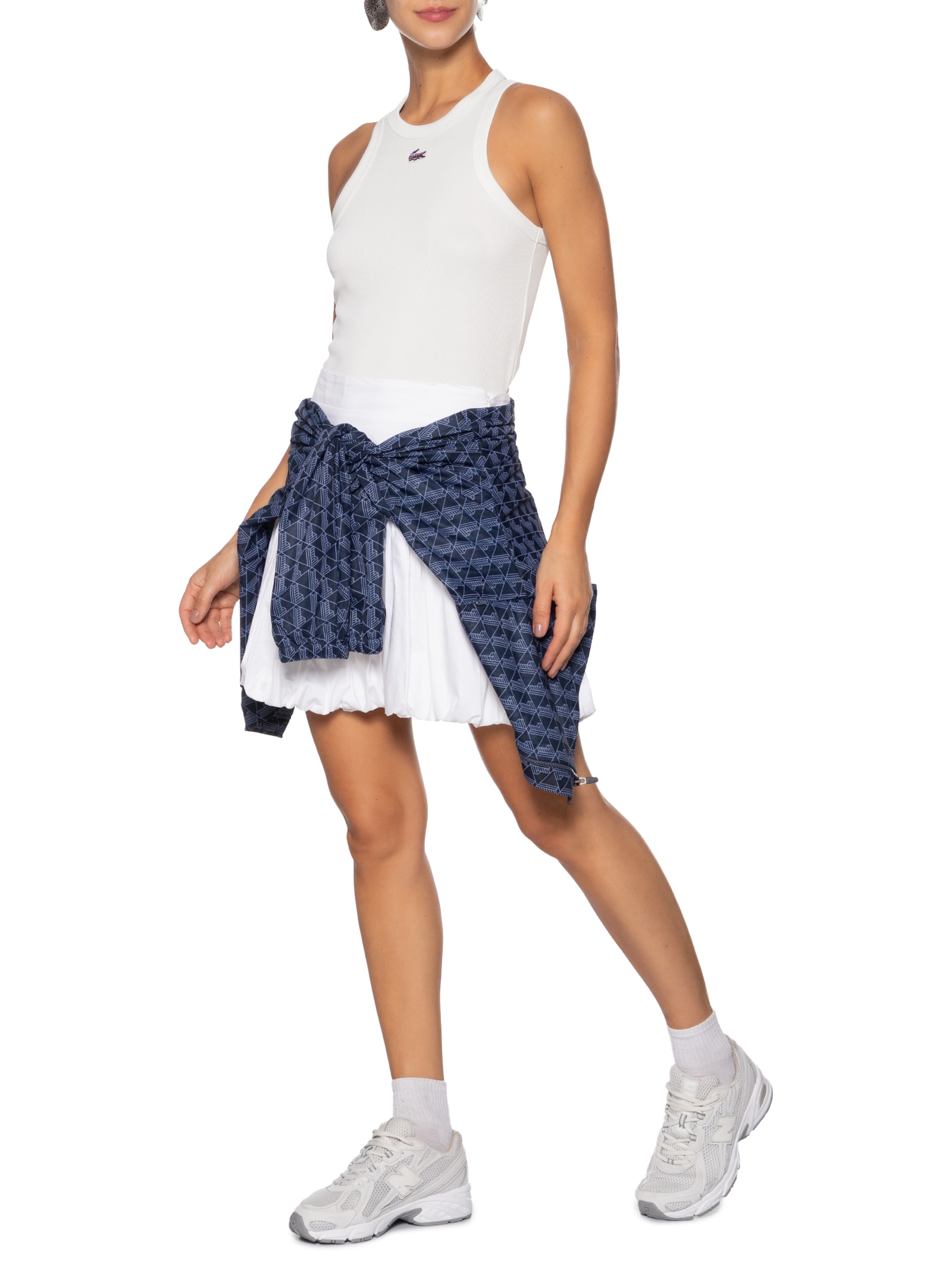 Regata Feminina Fit Ajustado Croco Branco Lacoste