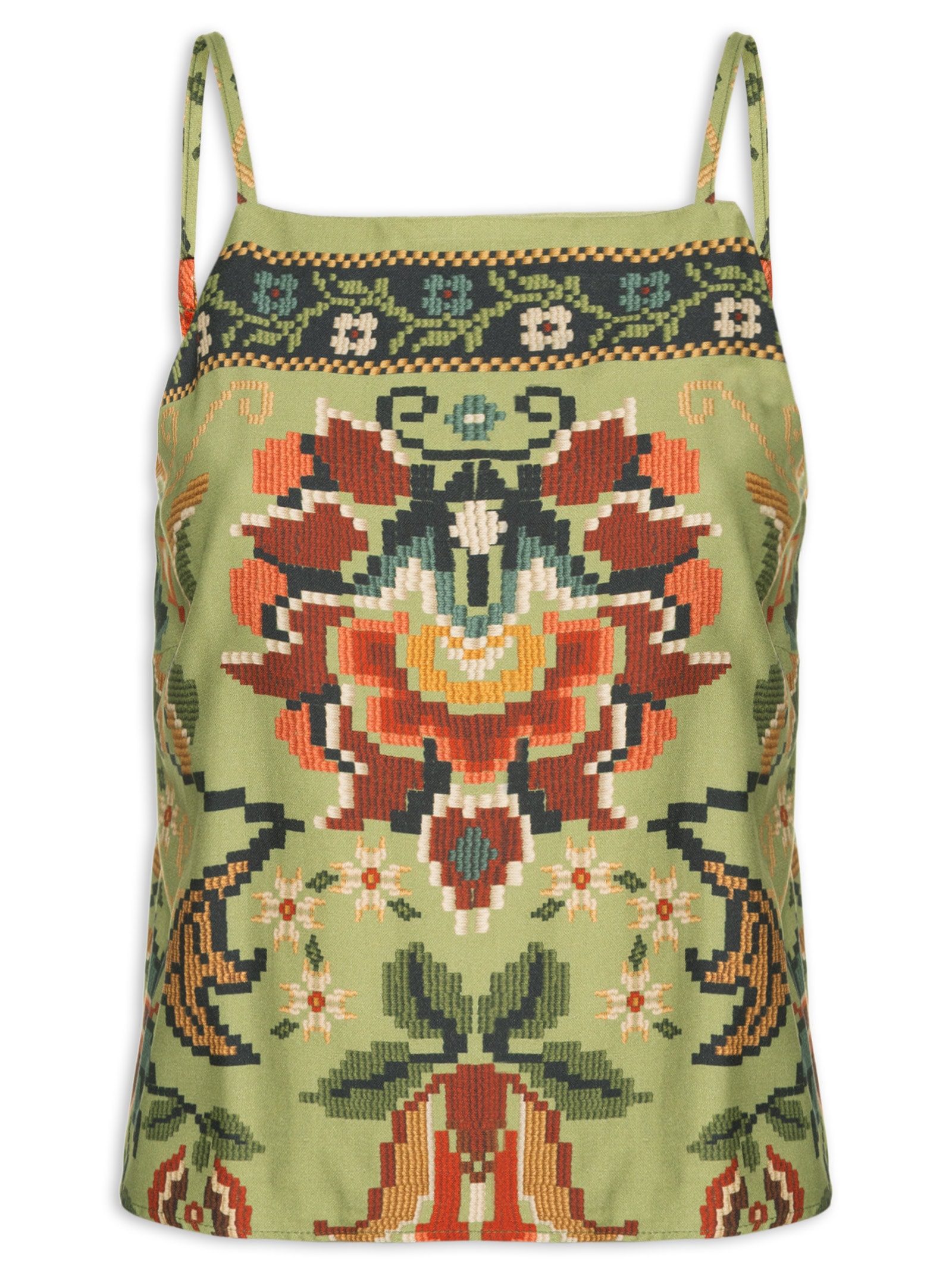 Regata Feminina Flor De Jardim Verde Farm