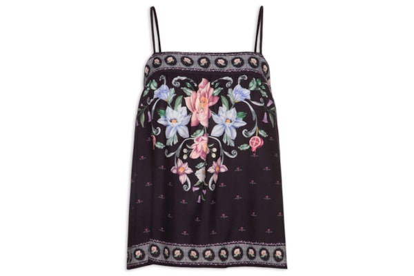 Regata Feminina Flor de Outono – Preto