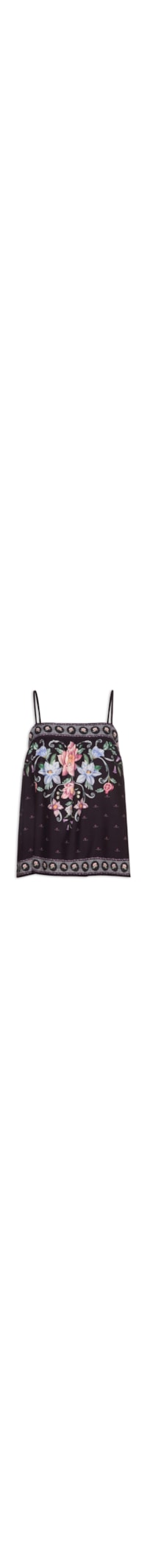 Regata Feminina Flor de Outono – Preto