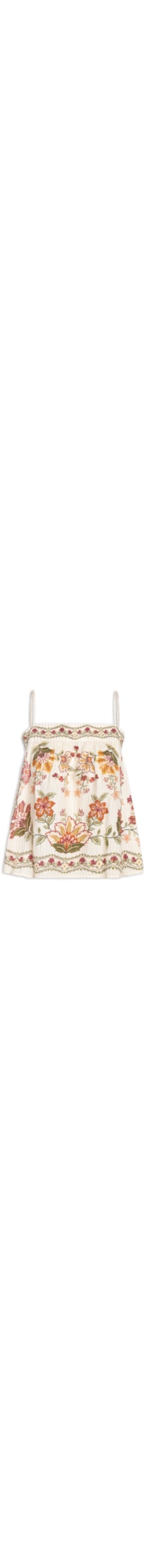 Regata Feminina Floral Juliana - Bege