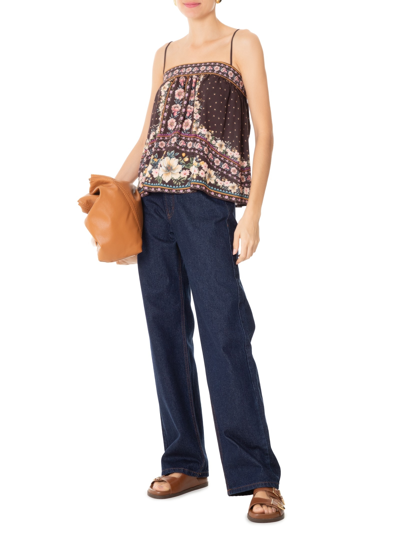 Regata Feminina Florida Marrom Farm