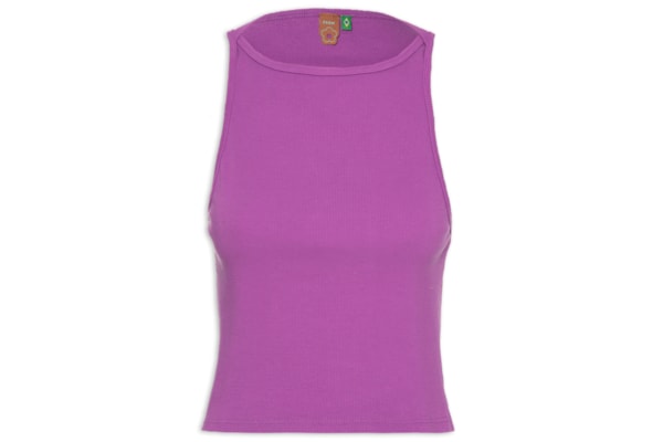 Regata Feminina Franzida Ribana - Roxo