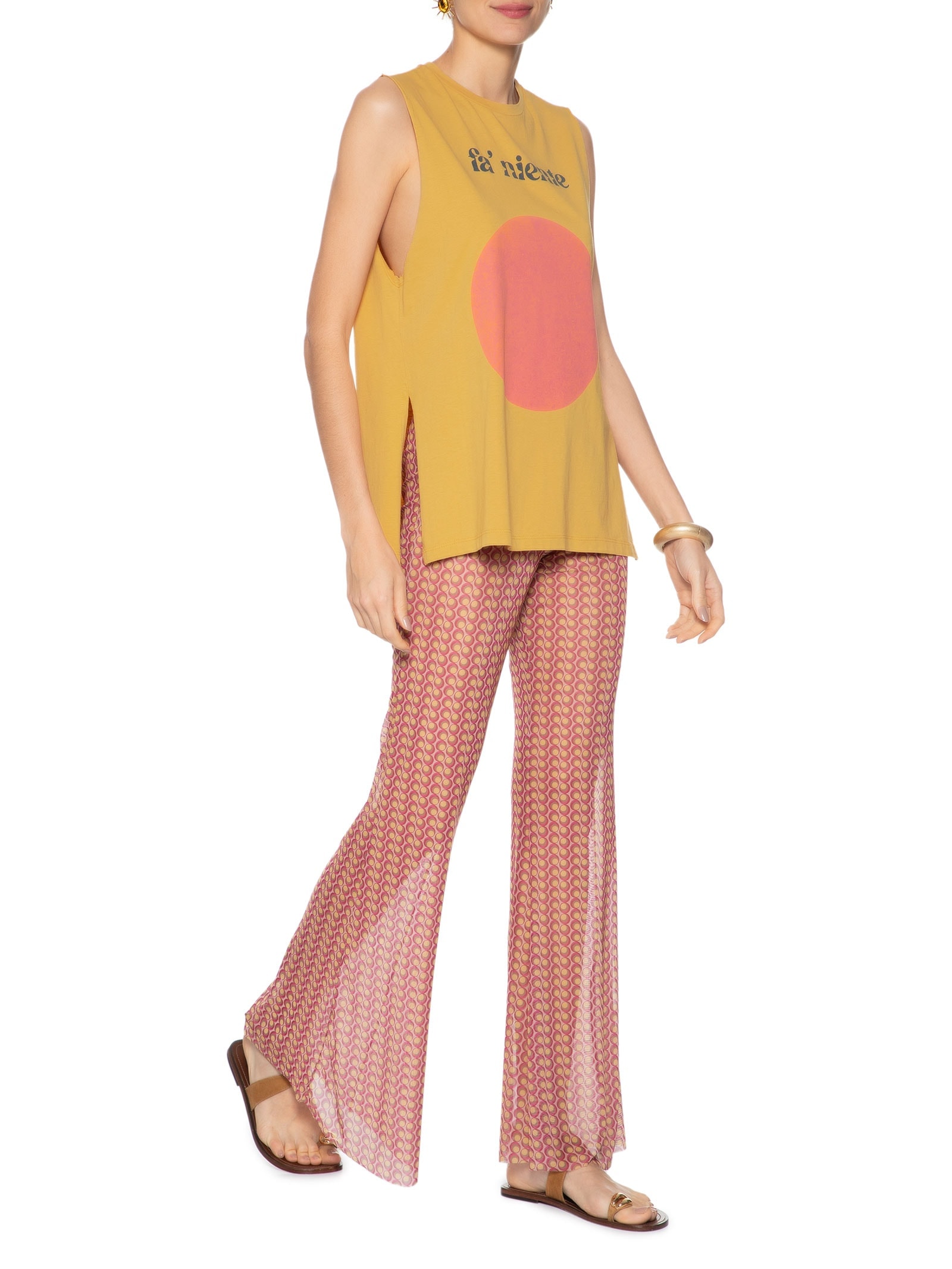 Regata Feminina Fun Faniente Amarelo Animale