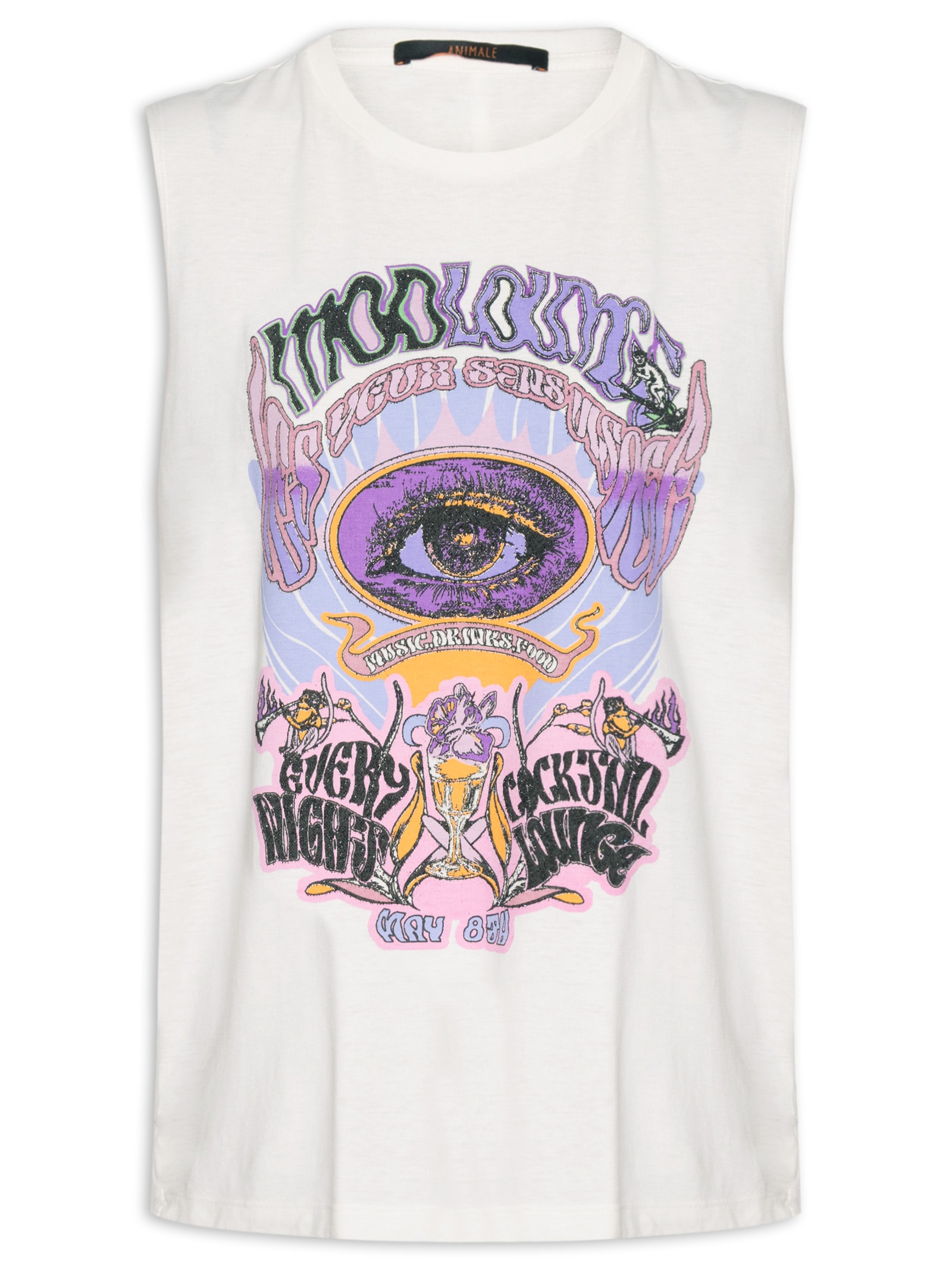 Regata Feminina Fun Lounge Branco Animale