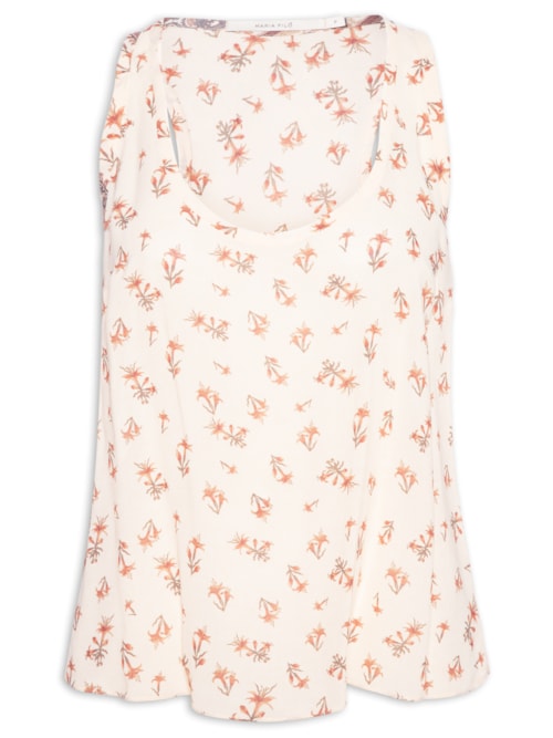 Regata Feminina GGT Estampa Magnolia – Bege