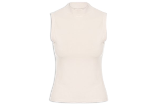 Regata Feminina Gola Alta - Bege 