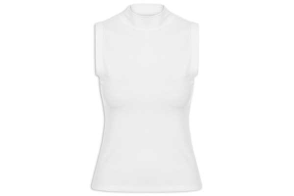 Regata Feminina Gola Alta - Branco