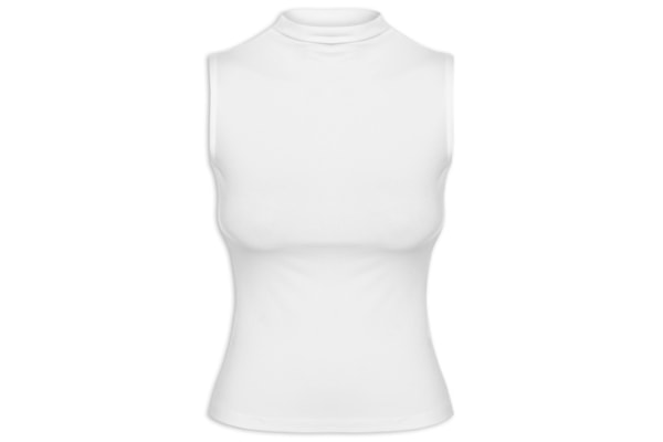 Regata Feminina Gola Alta - Branco