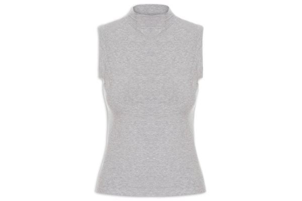 Regata Feminina Gola Alta - Cinza