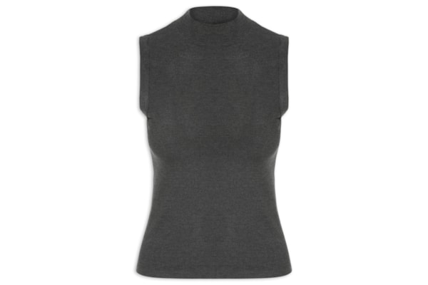 Regata Feminina Gola Alta - Cinza