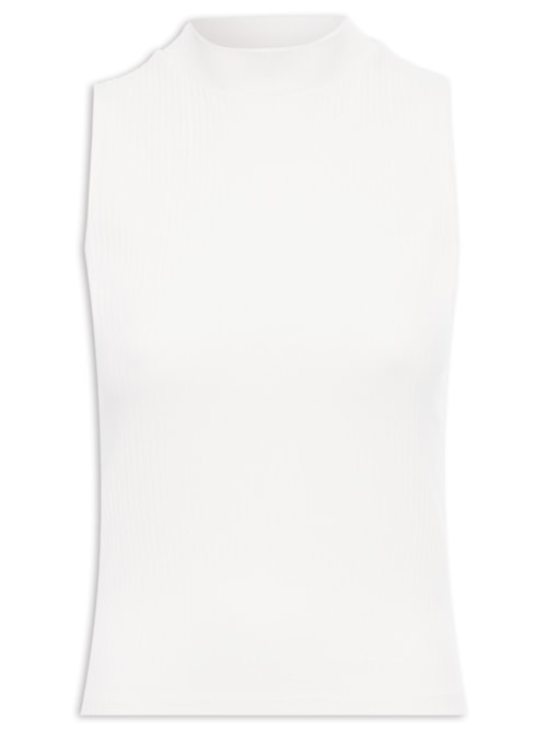 Regata Feminina Gola Alta - Off White