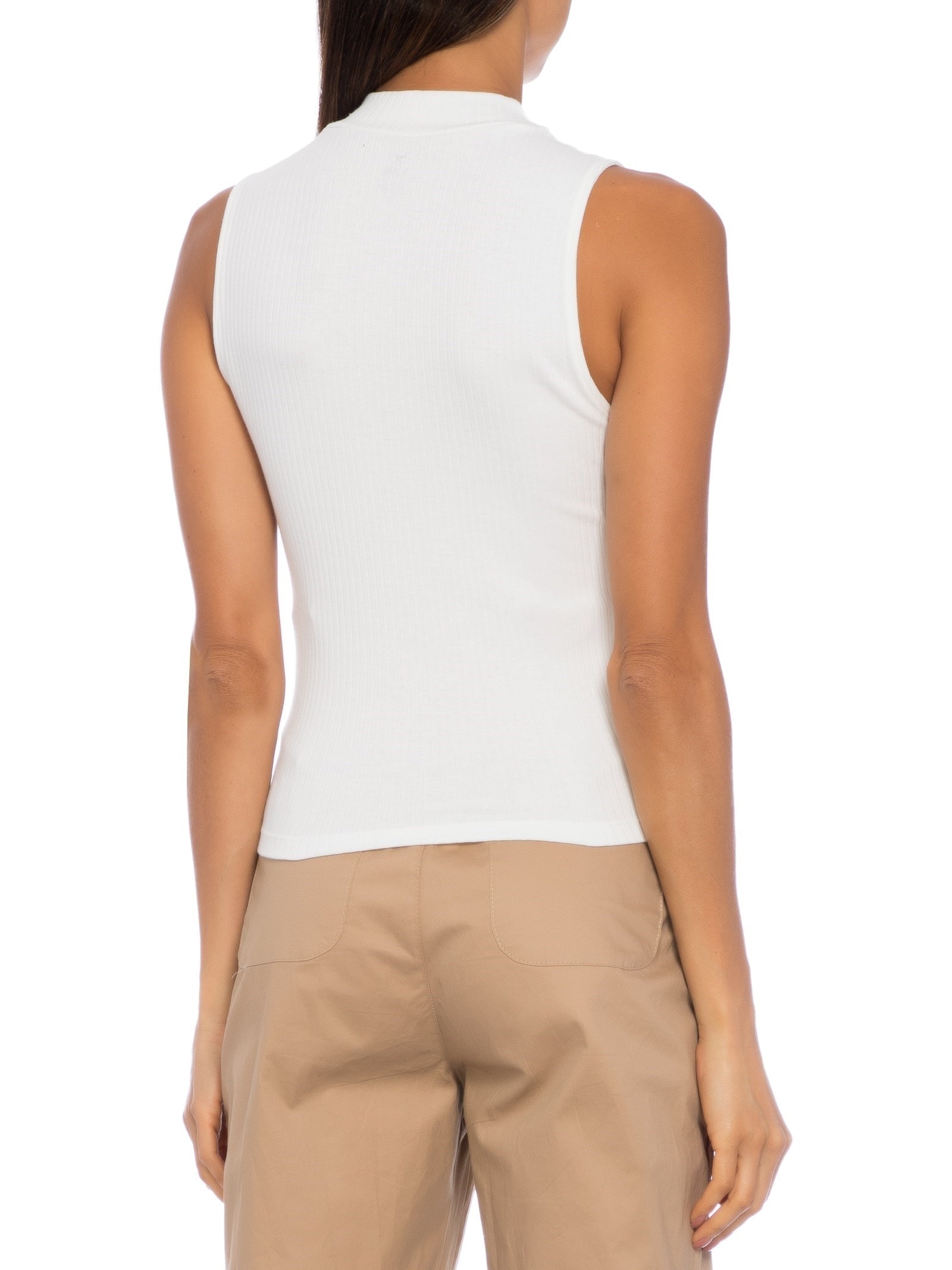 Regata Feminina Gola Alta Off White  Hering