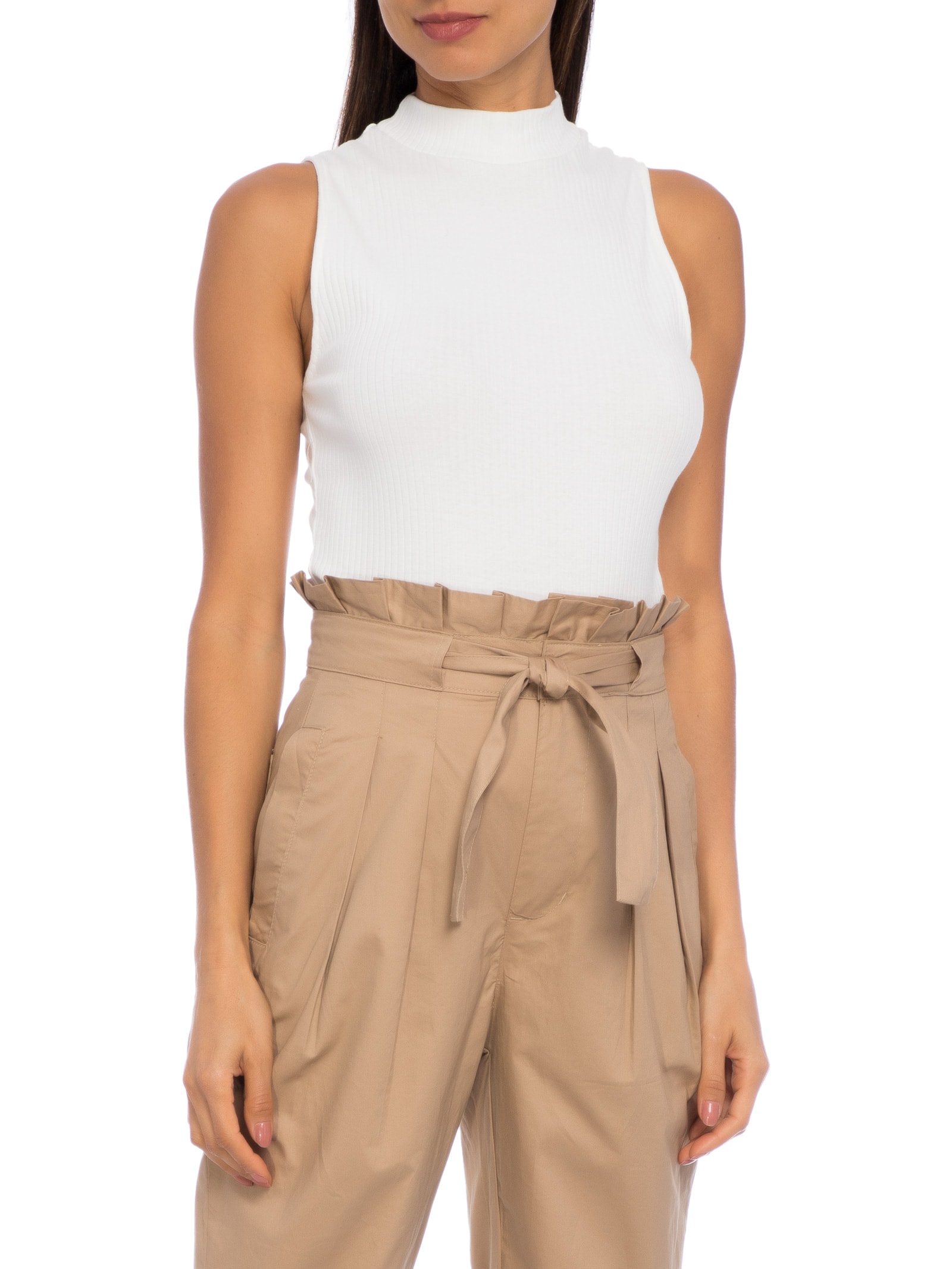 Regata Feminina Gola Alta Off White  Hering