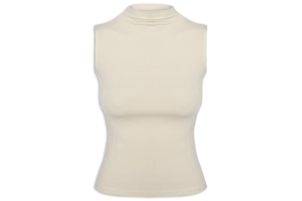 Regata Feminina Gola Alta - Off White