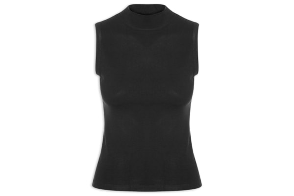 Regata Feminina Gola Alta - Preto