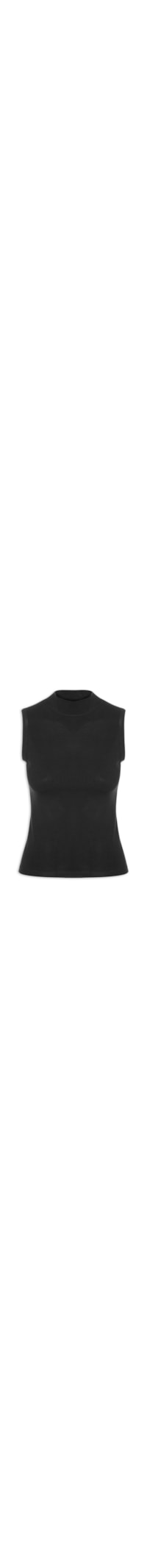 Regata Feminina Gola Alta - Preto