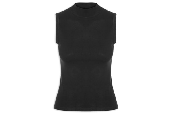Regata Feminina Gola Alta - Preto