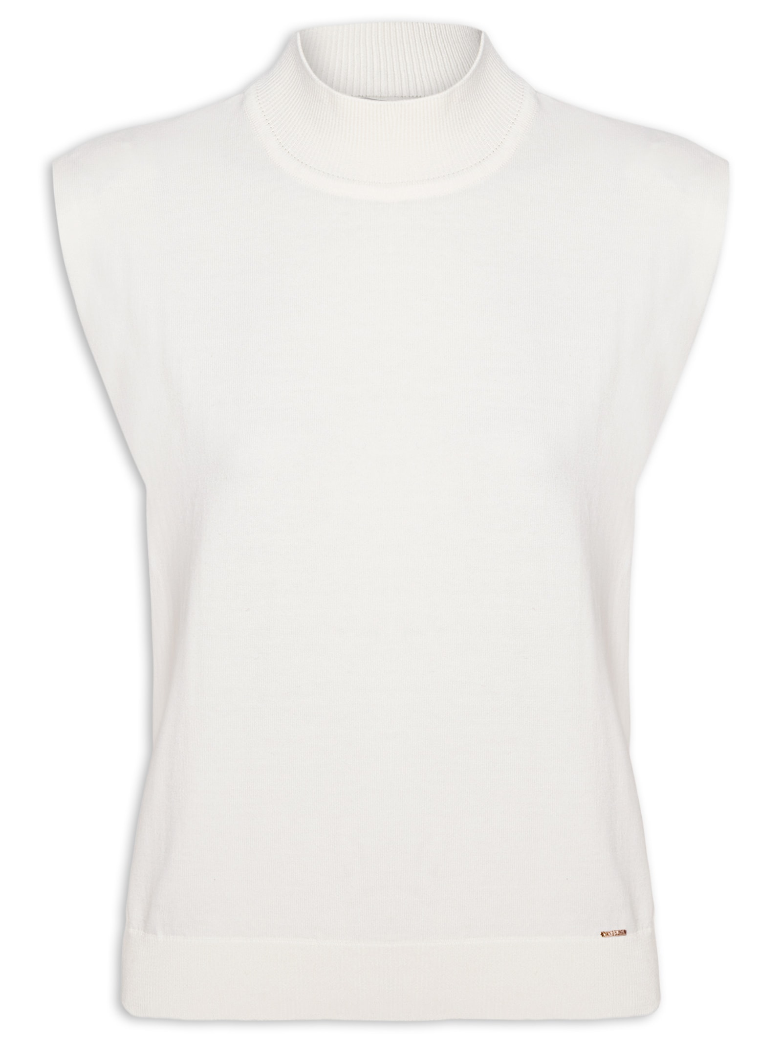 Regata Feminina Gola Chaminé Branco Anselmi