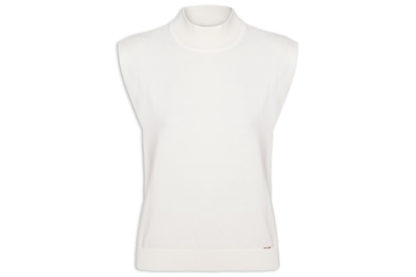 Regata Feminina Gola Chaminé - Branco